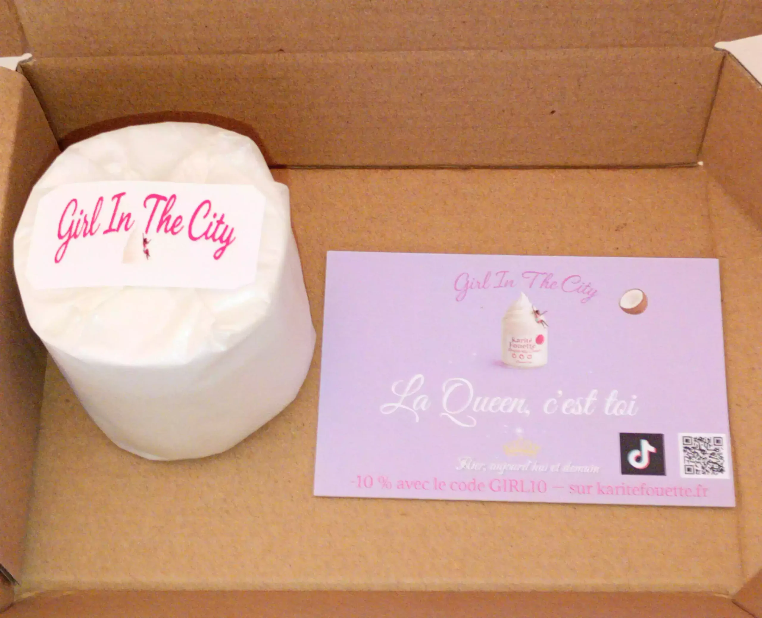 Photo du pot reçu – chantilly de corps coco