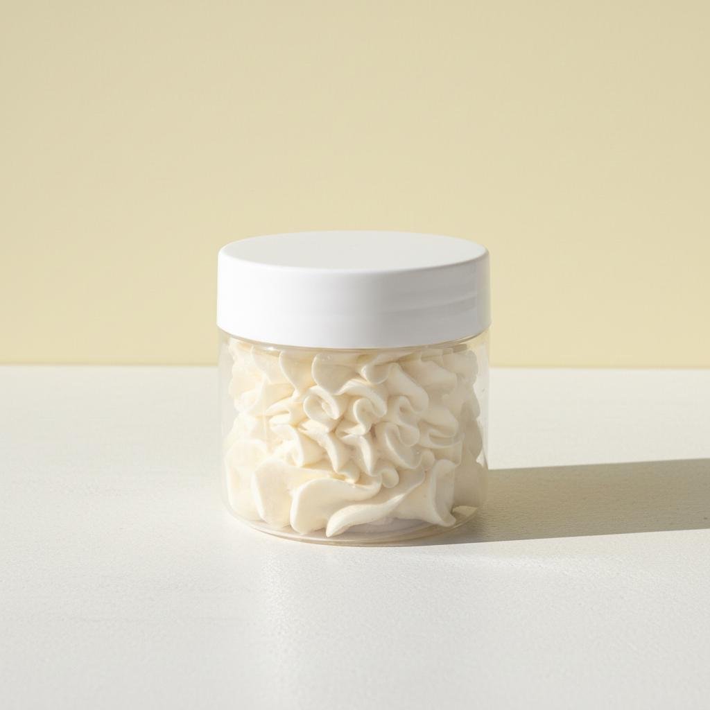 Soin corporel naturel chantilly karité vanille avec texture aérienne.