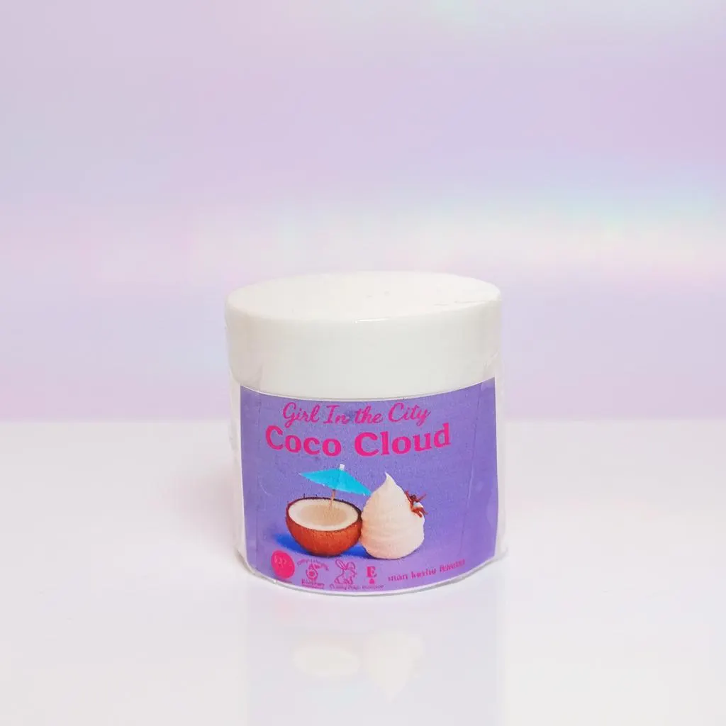 Chantilly karité coco fouettée à la main, beurre corporel coco pour corps et cheveux secs