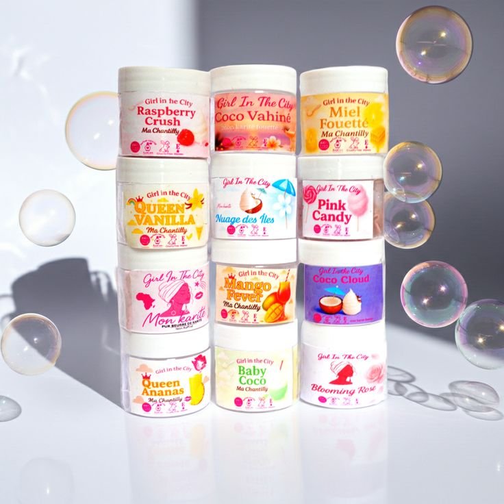 chantilly de karité collection complète des pots de la marque Girl In The City