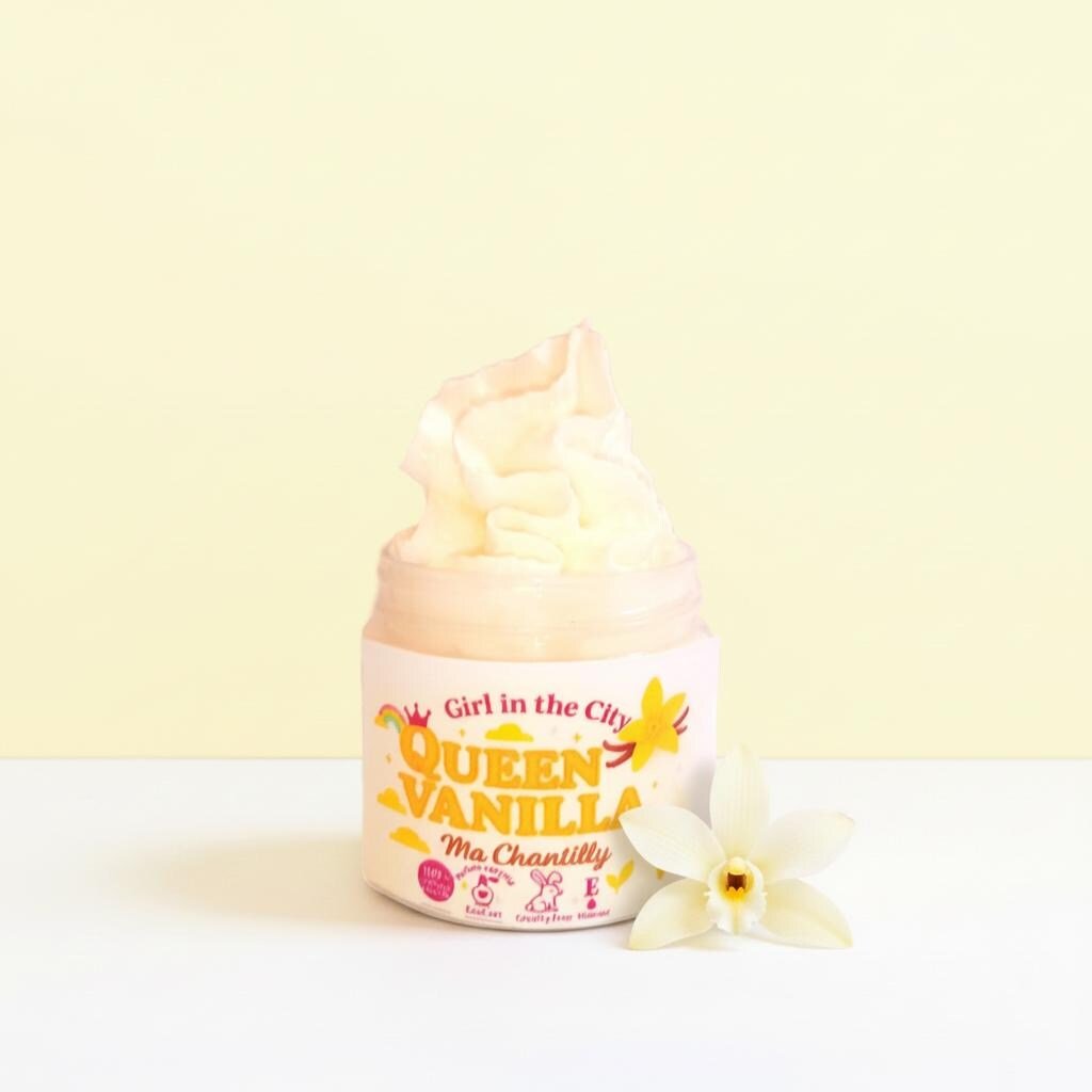 Chantilly karité vanille naturelle au parfum doux et gourmand.