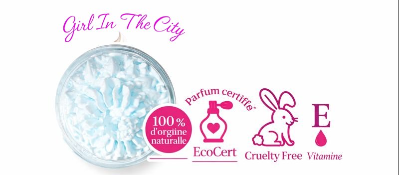 LOGO GIRL IN THE CITY CREATEUR DE BEURRES CORPORELS ET DE CHANTILLY DE CORPS A BASE DE PUR BEURRE DE KARITE