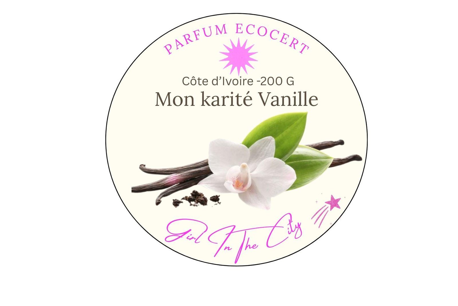 beurre de karité brut non farriné parfum vanille