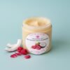 Beurre corporel coco framboise à la texture chantilly, soin corps et cheveux ultra nourrissant.