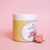 Beurre corporel rose utilisé en soin capillaire, nutrition intense des longueurs et pointes sèches