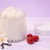 Beurre corporel fouetté vanille framboise en pot — chantilly de corps riche au beurre de karité