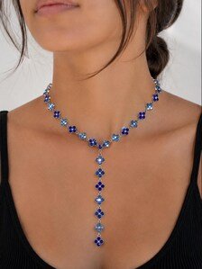 Collier princesse Y turquoise azur