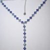 COLLIER PRINCESSE Y bleu turquoise bleu azur 2