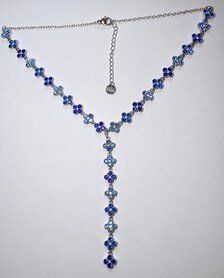 COLLIER PRINCESSE Y bleu turquoise bleu azur 2