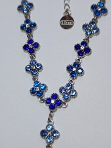 COLLIER PRINCESSE Y bleu turquoise bleu azur 4