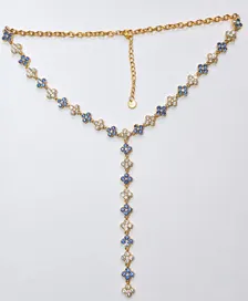 Collier princesse Y bleu
