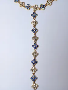 Collier princesse y blanc bleu 2