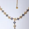 Collier princesse y blanc bleu 4