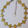 bracelet jaune argenté