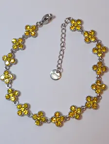 bracelet jaune argenté