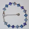 bracelet trèfles bleu