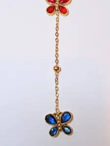 collier y papillons multicolores 2