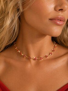 Collier princesse rouge