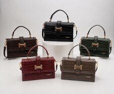 Mini sac à bandoulière Aurel effet croco Flora § co