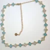 Collier princesse turquoise blanc - Thumbnail Image 2