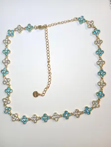 Collier princesse turquoise blanc – Image 2